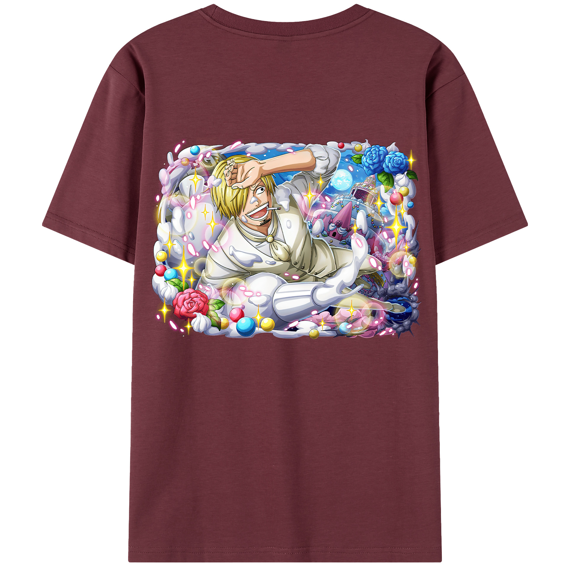 ワンピース サンジ ONE PIECE Sanji 綿100％半袖Tシャツ（背面プリント）